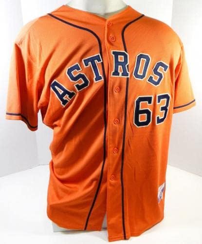 2013-19 Houston Astros #63 Joc folosit Orange Jersey Name Placă eliminat 48 DP25532 - Joc folosit Jerseys MLB