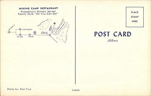 Mining Camp Restaurant Apache Junction, Arizona AZ carte poștală originală de epocă