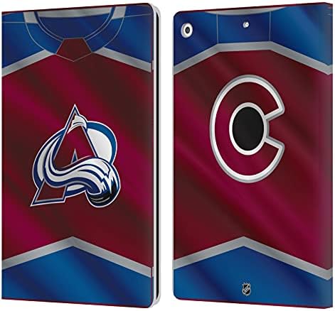 Head Case Designs Licențiat în mod oficial NHL Jersey Colorado Avalanche din piele Avalanche Copertă Capacul Casei de carcasă Compatibil cu Apple iPad 10.2 2019/2020/2021