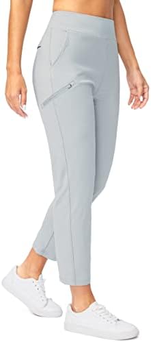 Pantaloni de Golf pentru femei SANTINY cu buzunare cu fermoar 3 7/8 pantaloni de gleznă cu talie înaltă pentru femei