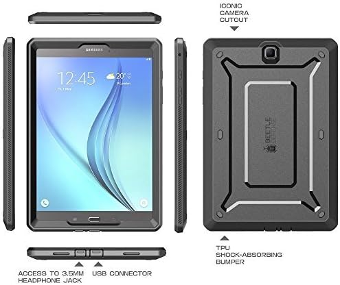 Galaxy Tab A 9.7 Carcasă, Supcase Unicorn Beetle Pro Series Hybrid Hybrid Carcasă cu protector de ecran pentru Samsung Galaxy Tab A 9.7 SM-T550 Dual strat Dual Design+Impact rezistent la bara de protecție