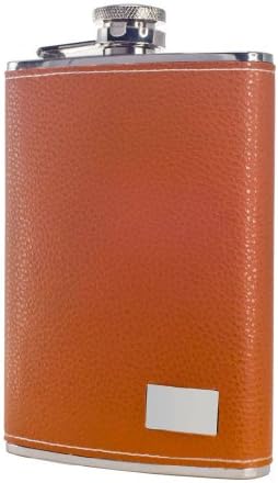 Visol Wrangler Brown Leather Liquor Flask, 8 Uncii