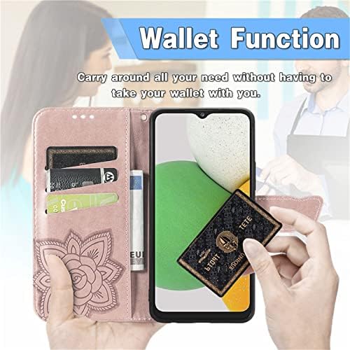 IMIRST pentru Galaxy S23 Ultra portofel caz, moale PU piele relief Flip portofel card titularul Închidere magnetică capac de