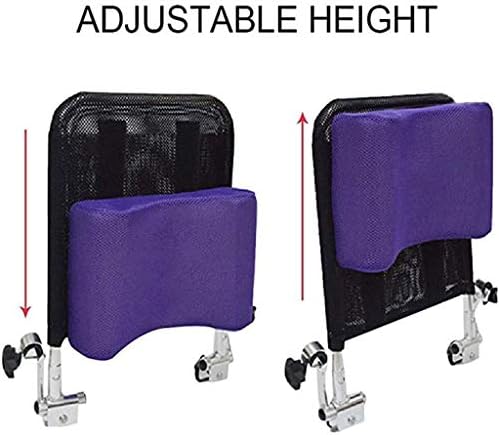 Pernă de tetieră, pernă confortabilă pentru pernă din spate, căptușeală reglabilă pentru adulți accesorii portabile cu scaun cu rotile, 16 -20 （roșu, violet, negru）