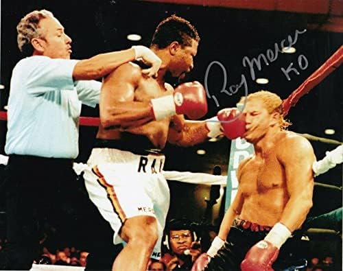 Ray Mercer Boxing Campion Heavyweight Ko Tommy Morrison Action Semnat 8x10 - Fotografii de box autografate