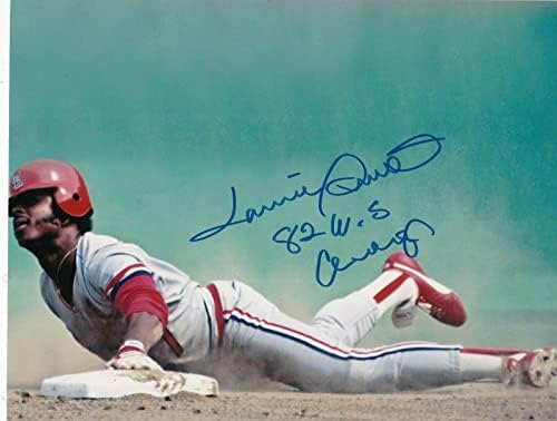 Lonnie Smith st. Louis Cardinals 1982 WS Champs Action Semnat 8x10 - Fotografii MLB autografate