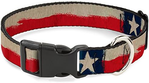 Cataramă-jos plastic Clip guler - Texas Flag CLOSE-UP Distressed pictura-1/2 Wide-Fits 8-12 gât-Mediu