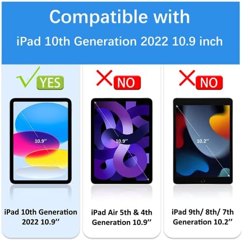 Cazul de generație 10 de generație IPAD 2022 IPAD 10,9 inch, iPad 10 Carcasă Carcasă de protecție rezistentă la șoc rezistent