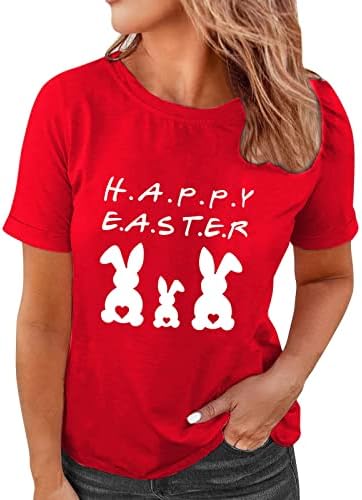 Plus Dimensiune Happy Easter Shirt pentru femei amuzant drăguț iepuras Graphic Tees Casual maneca scurta Topuri T-Shirt T Shirt