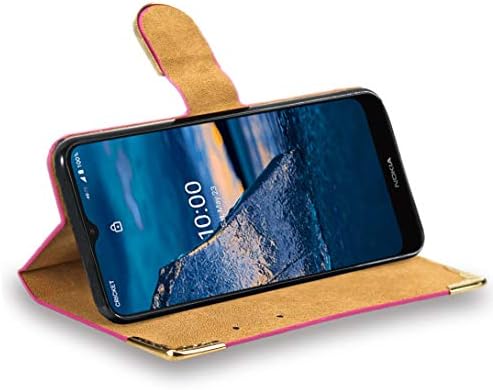 WenTian Nokia C5 Endi caz, CaseExpert Bling de lux din piele de diamant Kickstand Flip portofel sac caz de acoperire pentru Nokia C5 Endi Roz