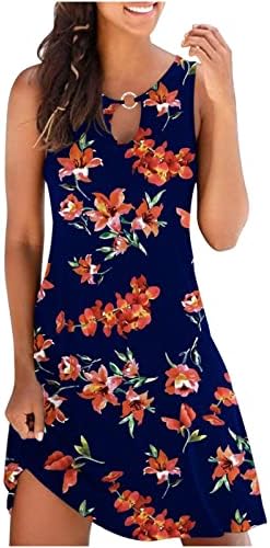 Rochii de vara pentru femei umăr rece T Shirt rochie trendy Casual florale imprimare gol vrac rochie o linie scurt mini Sundress