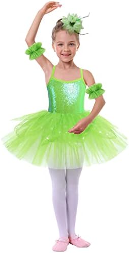 Rochie de leotard de balet Ibakom pentru fete balerina ținute strălucitoare sequins dance tutu rochie gimnastică rochie