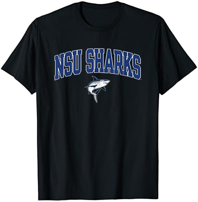 Nova Southeastern Sharks Arc Peste Logo-Ul Oficial Licențiat T-Shirt