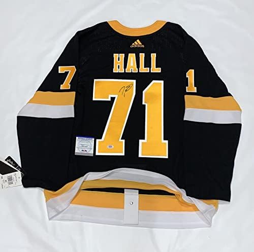 Taylor Hall a semnat Adidas Climalit Boston Bruins Jersey PSA Coa - Tricouri autografate NHL