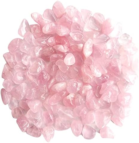 gemshan Rose Quartz Chips cristal Vrac naturale neregulate mici scazut trandafir zdrobit Piatra 0.97 lb