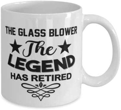 Cană suflantă de sticlă, legenda s-a retras, noutate idei de cadouri unice pentru suflantă de sticlă, cană de cafea ceașcă de ceai alb