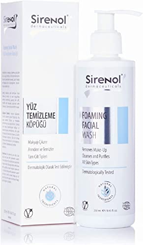 Sirenol natural Witch Hazel Facial Cleansing Foam îndepărtează machiajul, purifică și curăță toate tipurile de piele 250 ml / 8.45 fl oz