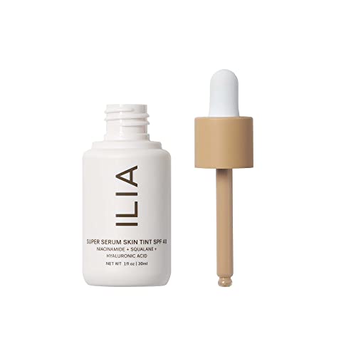 ILIA-Super Serum Skin Tint SPF 40 / Frumusețe dovedită clinic, Non-comedogenă, vegană, curată