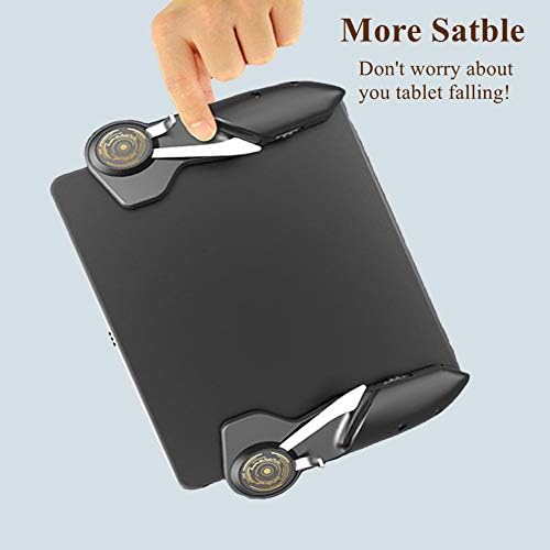 Controller PUBG pentru tabletă - Rakizbe 4 declanșatoare [6 funcționare a degetelor] Gamepad Gamepad Gamepad, suport de 10-12.9 inch iPad & Tablet, Negru