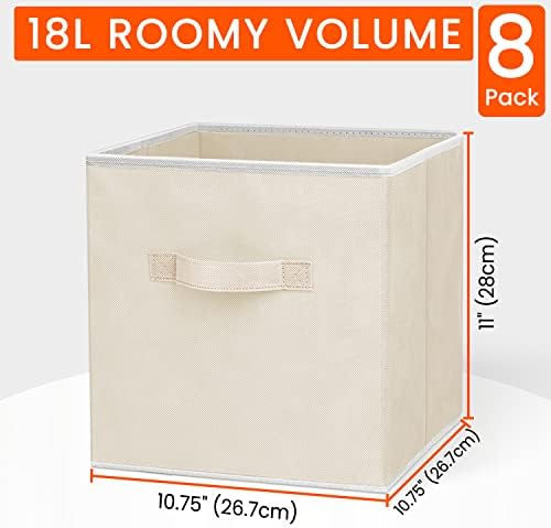 8 Pack 11 inch Tesatura stocare cuburi cu 6 Pack Sutien ciorap Lenjerie sertar organizator pentru îmbrăcăminte organizarea și depozitare