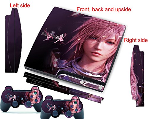 PS3 skins decalcomanii vinil FF13 Lightning cover pentru playstation 3 consola slim
