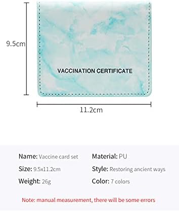 Pivotează marfa vaccin Card Protector PU piele vaccinare Card Portofel, CDC vaccinare Card Protector 4x3 inch, imunizare record vaccin carduri titular