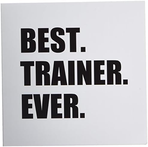 Cel mai bun antrenor vreodată, cadou pentru un loc de muncă de antrenament, text negru - felicitare, 6 x 6 inci, single