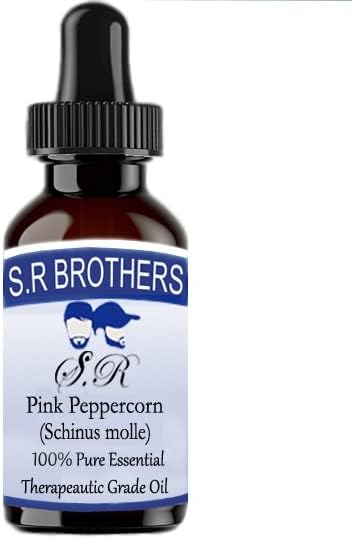 S.R Brothers Pink Peppercorn Pure și Natural Terapeautic Ulei esențial cu picătură de 100 ml