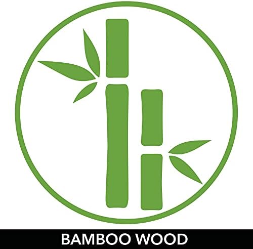 Mdesign Deep Bamboo Storage Organizator Bin Bin cu mânere, multifuncțional; Utilizați la vanitate de baie, blat, rezervor de toaletă - Stackable, 16 lat - finisaj din lemn alb