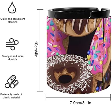 Rainbow Donuts din piele țigară de țigară Schtray Suport de cenușă Desktop Portabil Fumatul de cenușă pentru Patio Birou și Acasă