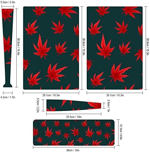 Arțar japonez frunze de toamnă completă design de acoperire a pielii de protecție, Decal Sticker compatibil cu consola și controlerul ediției digitale PS5 Digital Edition